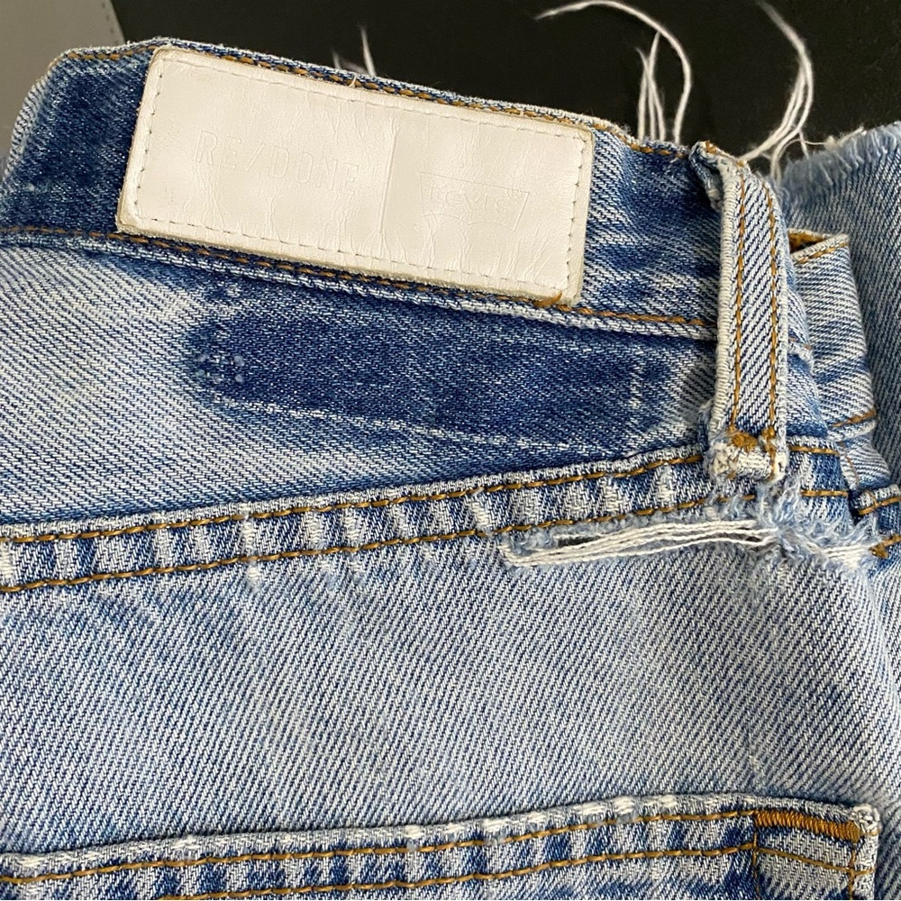 Y2K Re/Done Levi’s Leandra 501 Ripped Butt Jeans Size 26 Flare Cropped Rare HTF - Picture 13 of 16